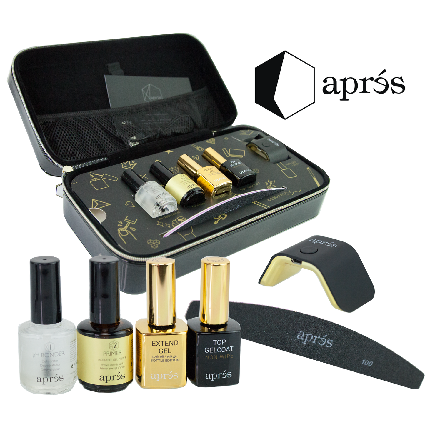 Apres Gel-X Nail Extensions Kit, BLACK, 96204 OK0311VD