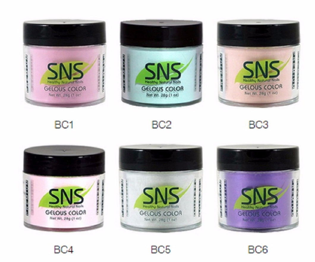 SNS Gelous Dipping Powder, Bridal Collection, 1oz, Full Line Of 6 Colors (from BC01 to BC06)