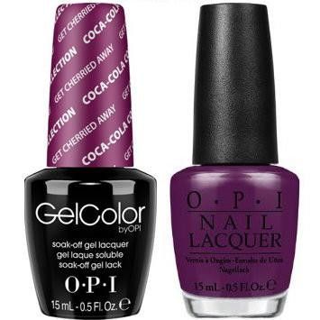 OPI GelColor And Nail Lacquer, C15, Get Cherried Away, 0.5oz