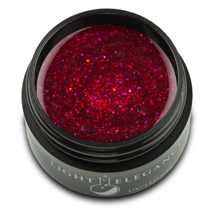 Light Elegance, UV/LED Glitter Gel, G862E, Candy Apple, 17ml KK