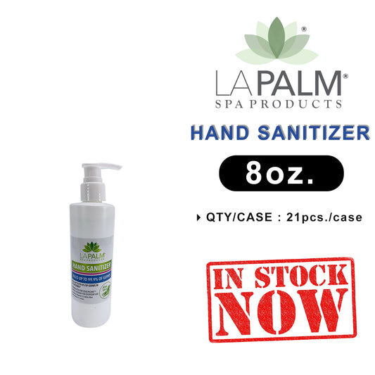 La Palm Hand Sanitizer (White Bottle) GEL, 8oz OK0413LK