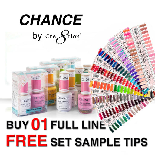 Chance Gel Polish & Nail Lacquer (by Cre8tion), Full Line Of 288 Color (From 001 To 288), 0.5oz