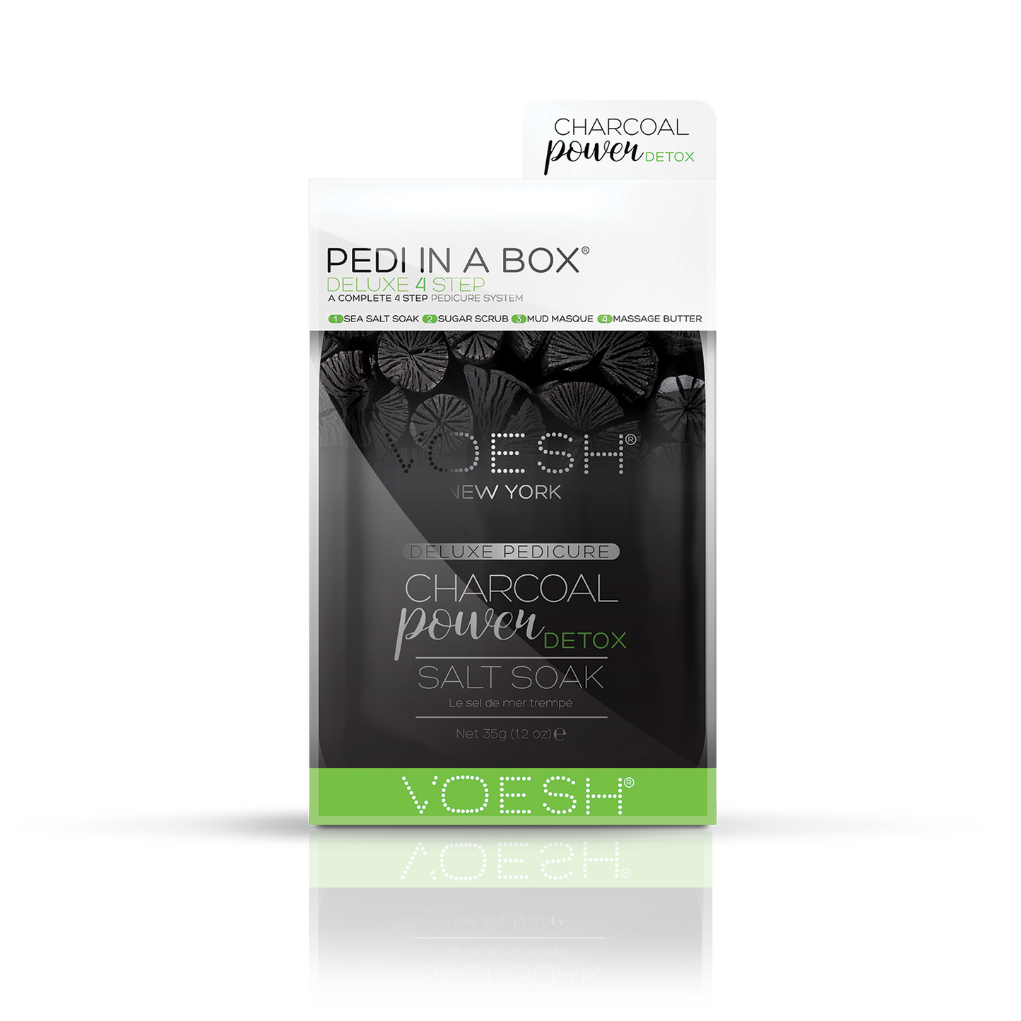 Voesh CHARCOAL POWER Pedi in a Box Deluxe 4 Step, VPC208 CHL