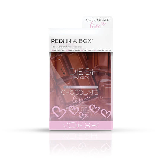 Voesh CHOCOLATE LOVE Pedi in a Box Deluxe 4 Step, VPC208 CHO