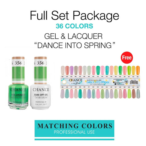 Chance Gel Polish & Nail Lacquer (by Cre8tion), Dance Into Spring, 0.5oz, Full line of 36 Colors (From 325 To 360)