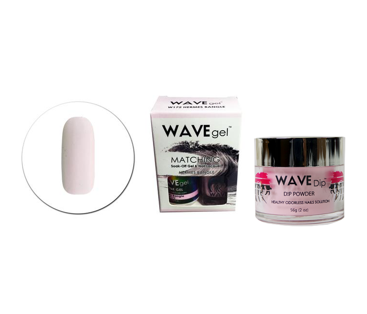 Wave Gel 3in1 Dipping Powder + Gel Polish + Nail Lacquer, 172, Hermes Bangle OK0603MD