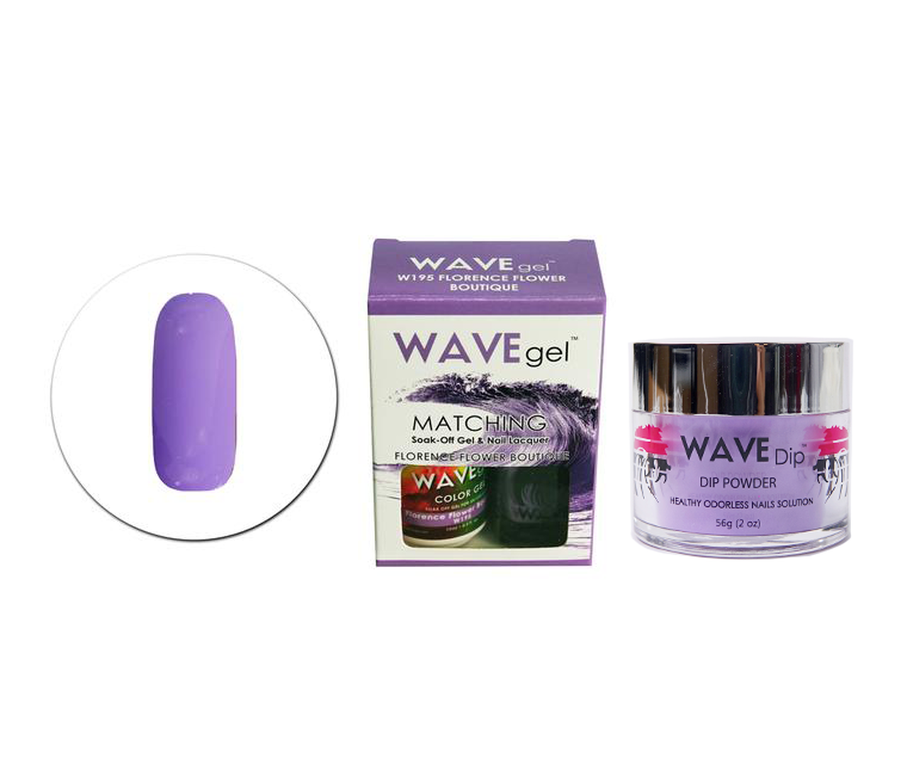 Wave Gel 3in1 Dipping Powder + Gel Polish + Nail Lacquer, 195, Florence Flower Boutique OK0603MD