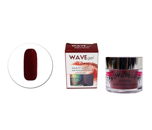 Wave Gel 3in1 Dipping Powder + Gel Polish + Nail Lacquer, 200, Si Racha OK0603MD