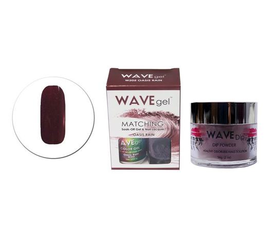 Wave Gel 3in1 Dipping Powder + Gel Polish + Nail Lacquer, 205, Oasis Rain OK0603MD