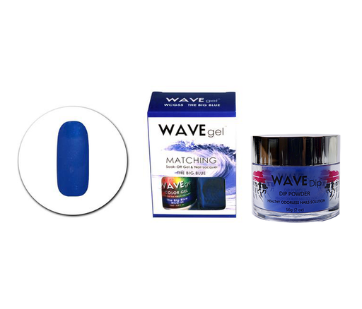 Wave Gel 3in1 Dipping Powder + Gel Polish + Nail Lacquer, 055, The Big Blue OK0603MN
