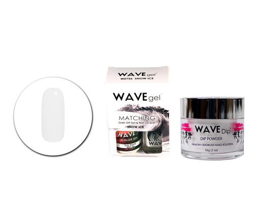 Wave Gel 3in1 Dipping Powder + Gel Polish + Nail Lacquer, 056, Snow Ice OK0603MN