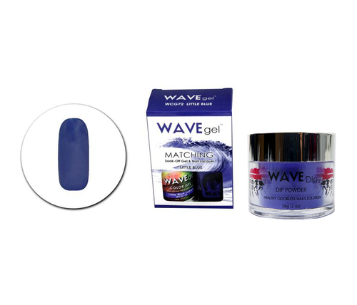 Wave Gel 3in1 Dipping Powder + Gel Polish + Nail Lacquer, 072, Litter Blue OK0603MN