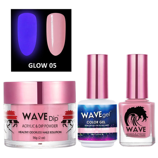 Wave Gel 3in1 Acrylic/Dipping Powder + Gel Polish + Nail Lacquer, Glow In The Dark Collection, 05
