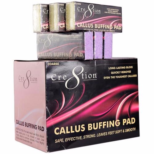 Cre8tion Callus Buffing Pad, YELLOW, 24pcs/box, 28019Y BB