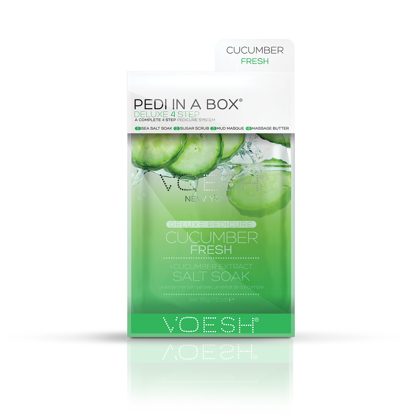 Voesh CUCUMBER FRESH Pedi in a Box Deluxe 4 Step, VPC208 CMB