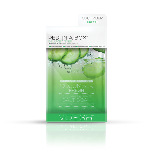 Voesh CUCUMBER FRESH Pedi in a Box Deluxe 4 Step, VPC208 CMB