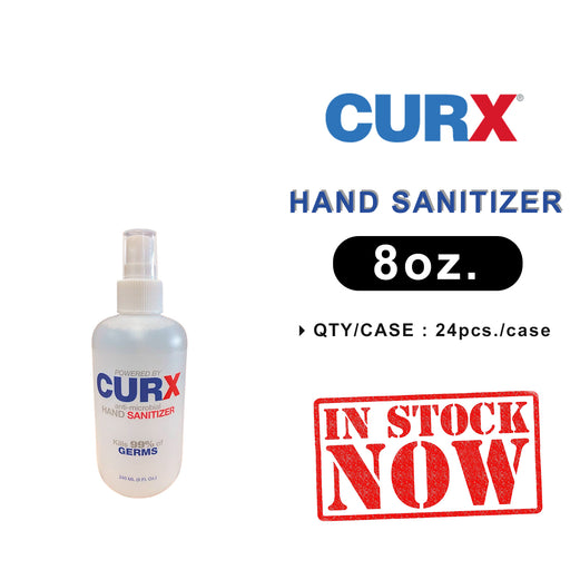Curx Anti-Microbial Spray Hand Sanitizer SOLUTION, 8oz OK0406VD