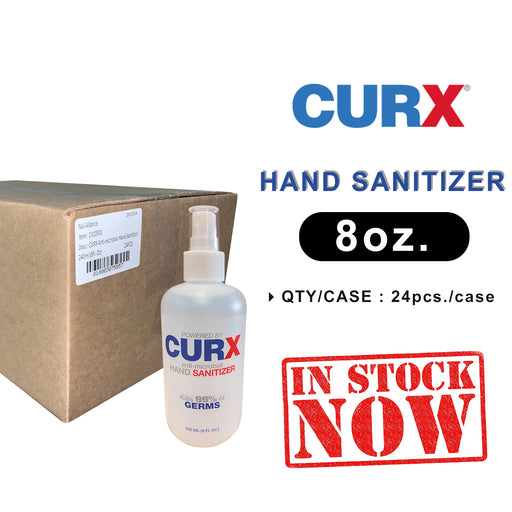 Curx Anti-Microbial Spray Hand Sanitizer SOLUTION, CASE, 8oz, 24 pcs/case OK0414LK