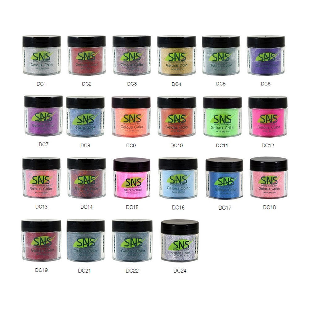 SNS Gelous Dipping Powder, Diva Collection, 1oz, Full Line Of 24 Colors (from DC01 to DC24)