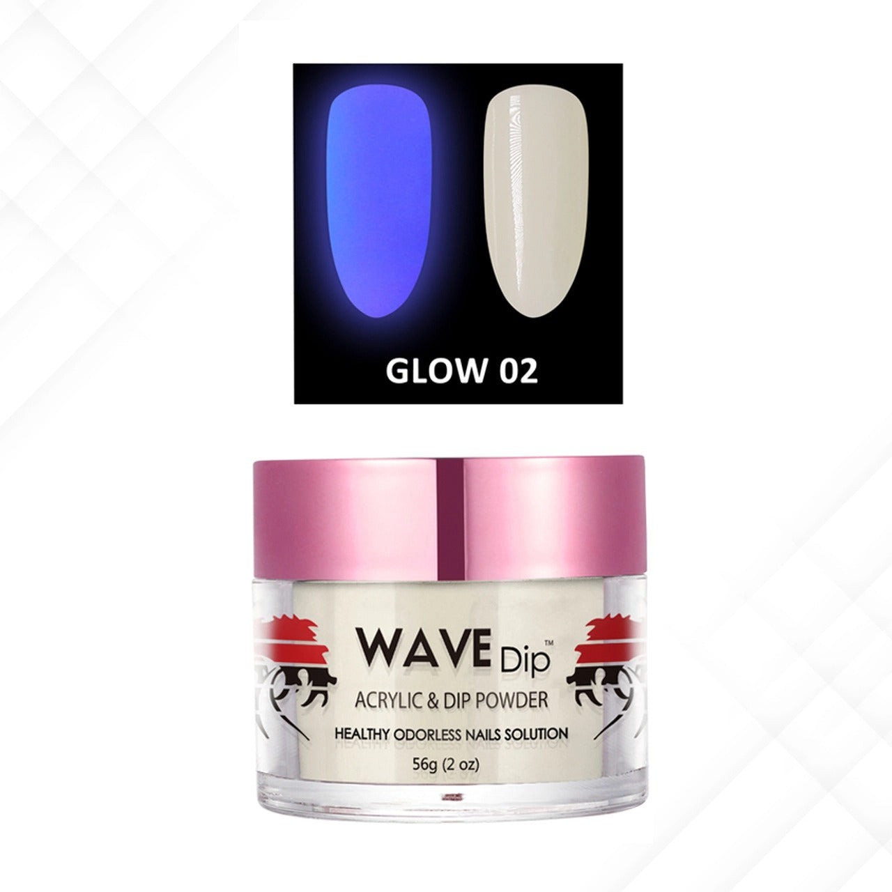 Wave Gel Acrylic/Dipping Powder, Glow In The Dark Collection, 02, 2oz