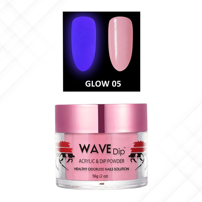 Wave Gel Acrylic/Dipping Powder, Glow In The Dark Collection, 05, 2oz
