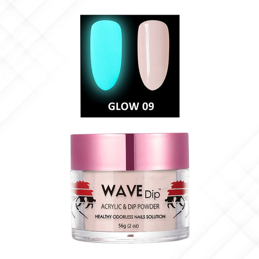 Wave Gel Acrylic/Dipping Powder, Glow In The Dark Collection, 09, 2oz