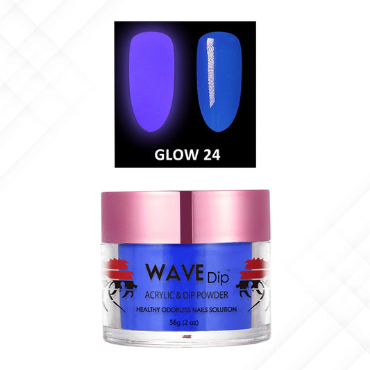 Wave Gel Acrylic/Dipping Powder, Glow In The Dark Collection, 24, 2oz