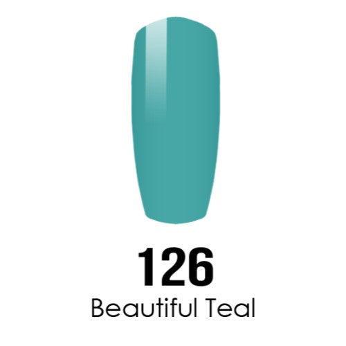 DC Nail Lacquer And Gel Polish, DC 126, Beautiful Teal, 0.6oz MY0926