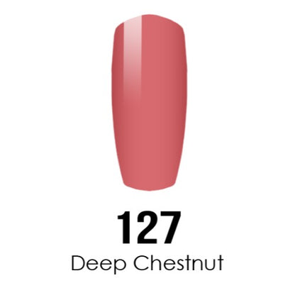 DC Nail Lacquer And Gel Polish, DC 127, Deep Chestnut, 0.6oz MY0926