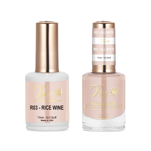 Rose Gel Polish And Nail Lacquer, 003, Rice Wine, 0.5oz