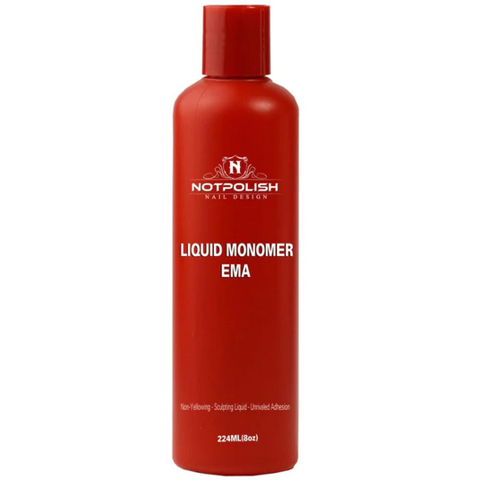 NotPolish Liquid Monomer - Low Odor (Odour) (EMA), 8oz, RED