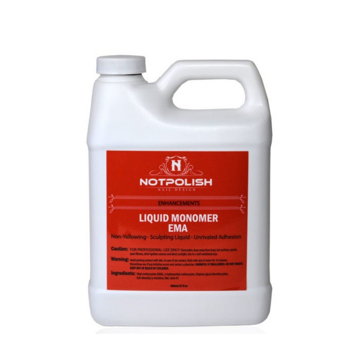 NotPolish Liquid Monomer - Low Odor (Odour) (EMA) Refill, 32oz