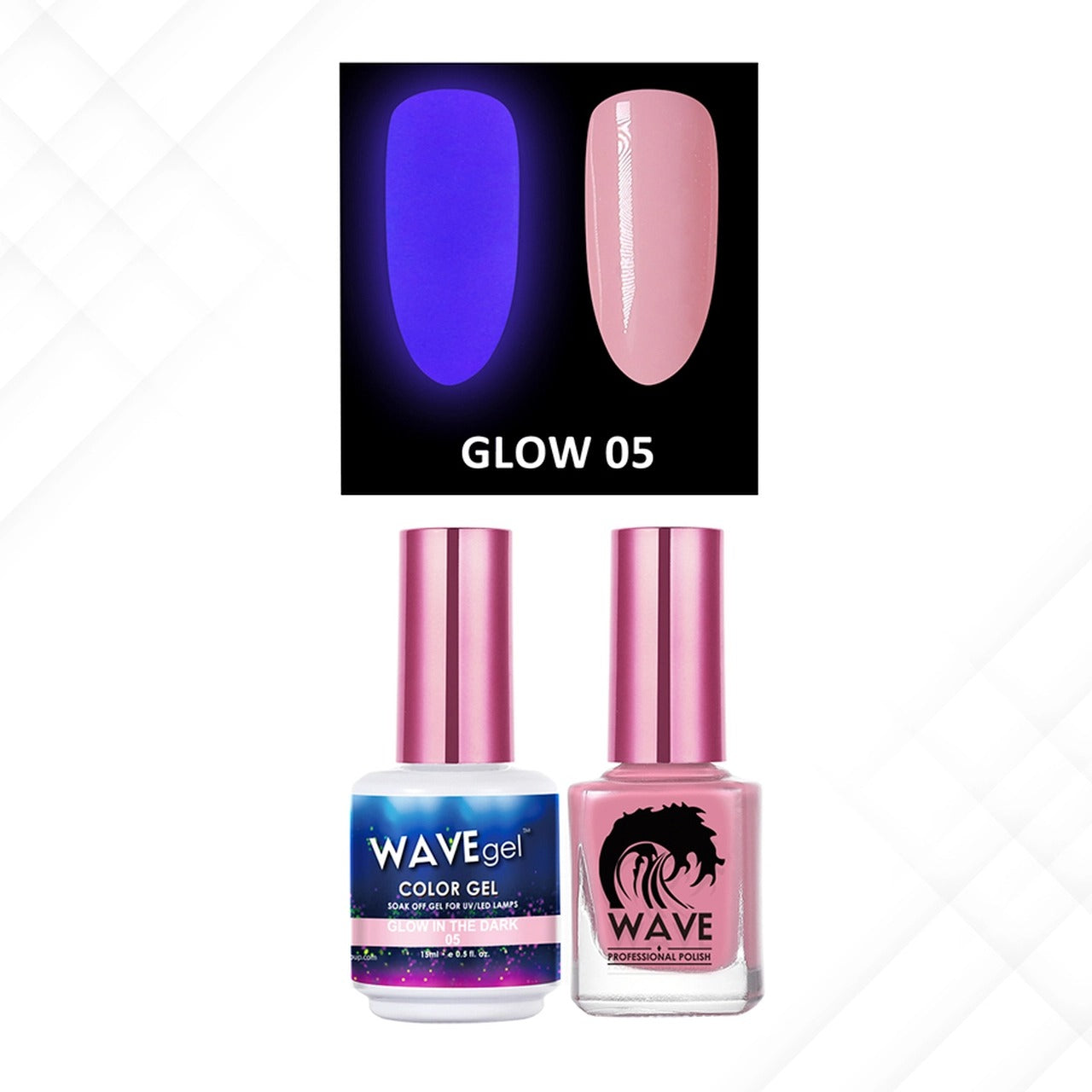 Wave Gel Gel Polish + Nail Lacquer, Glow In The Dark Collection, 05, 0.5oz