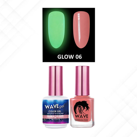 Wave Gel Gel Polish + Nail Lacquer, Glow In The Dark Collection, 06, 0.5oz