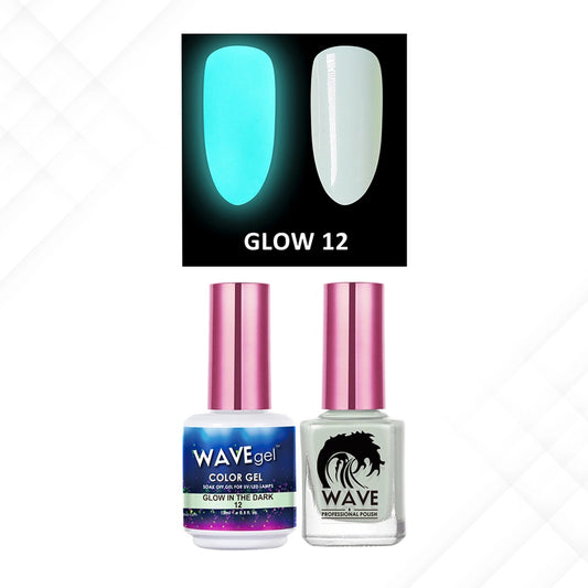 Wave Gel Gel Polish + Nail Lacquer, Glow In The Dark Collection, 12, 0.5oz