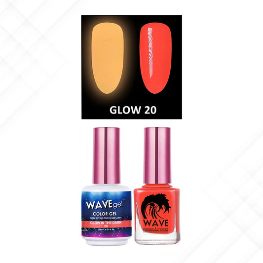 Wave Gel Gel Polish + Nail Lacquer, Glow In The Dark Collection, 20, 0.5oz