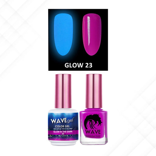Wave Gel Gel Polish + Nail Lacquer, Glow In The Dark Collection, 23, 0.5oz