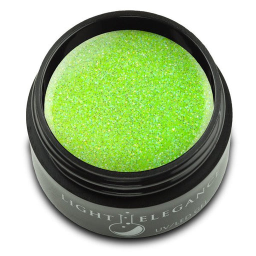 Light Elegance, UV/LED Glitter Gel, G835E, Electric Lime, 17ml KK