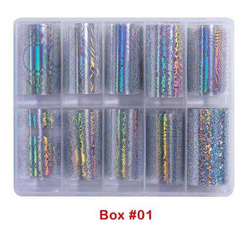 DND Nail Art Foil Transfer Prints, Box #01 OK1202LK