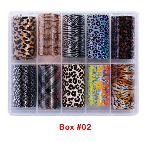 DND Nail Art Foil Transfer Prints, Box #02 OK1202LK