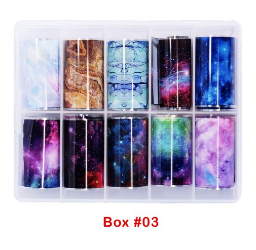 DND Nail Art Foil Transfer Prints, Box #03 OK1202LK