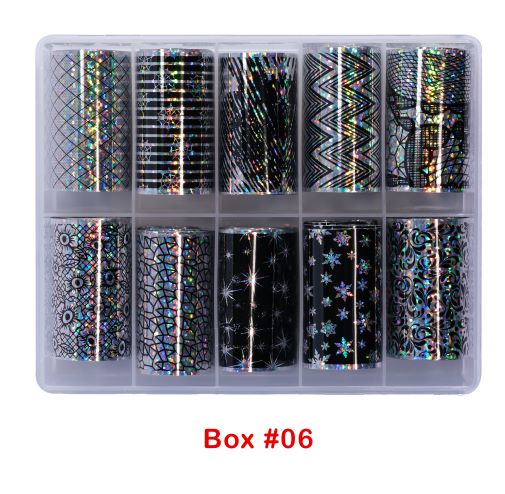 DND Nail Art Foil Transfer Prints, Box #06 OK1202LK