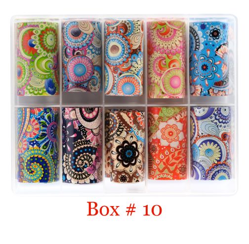 DND Nail Art Foil Transfer Prints, Box #10 OK1202LK