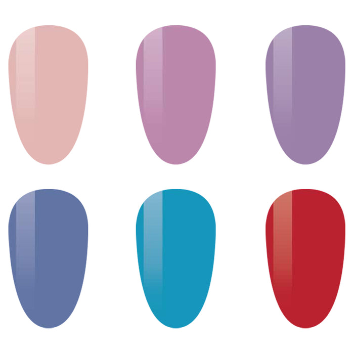 Perfect Match 3in1 Dipping Powder + Gel Polish + Nail Lacquer, Bouquet Collection, Full line of 6 colors (From PMDP247 to PMDP252) OK0115