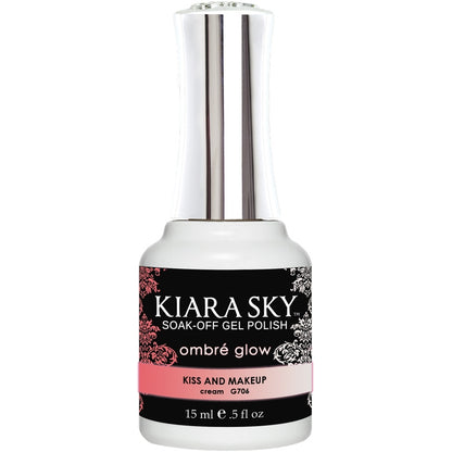 Kiara Sky Gel Polish, G706, Ombre Glow Beauty Vault Collection, Kiss & Make Up, 0.5oz MH1004