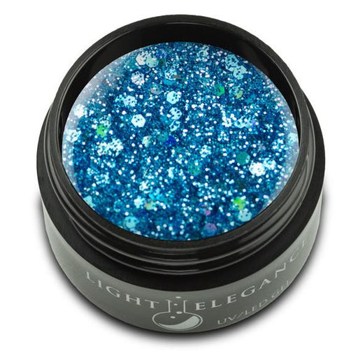 Light Elegance, UV/LED Glitter Gel, G847E, Glacier Blue, 17ml KK