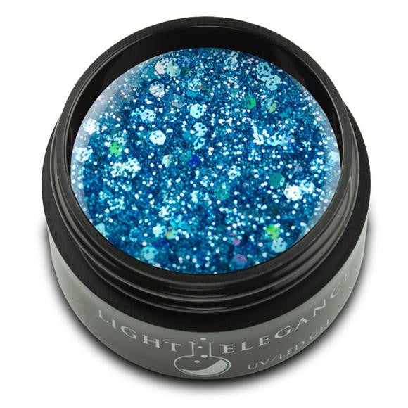 Light Elegance, UV/LED Glitter Gel, G847E, Glacier Blue, 17ml KK