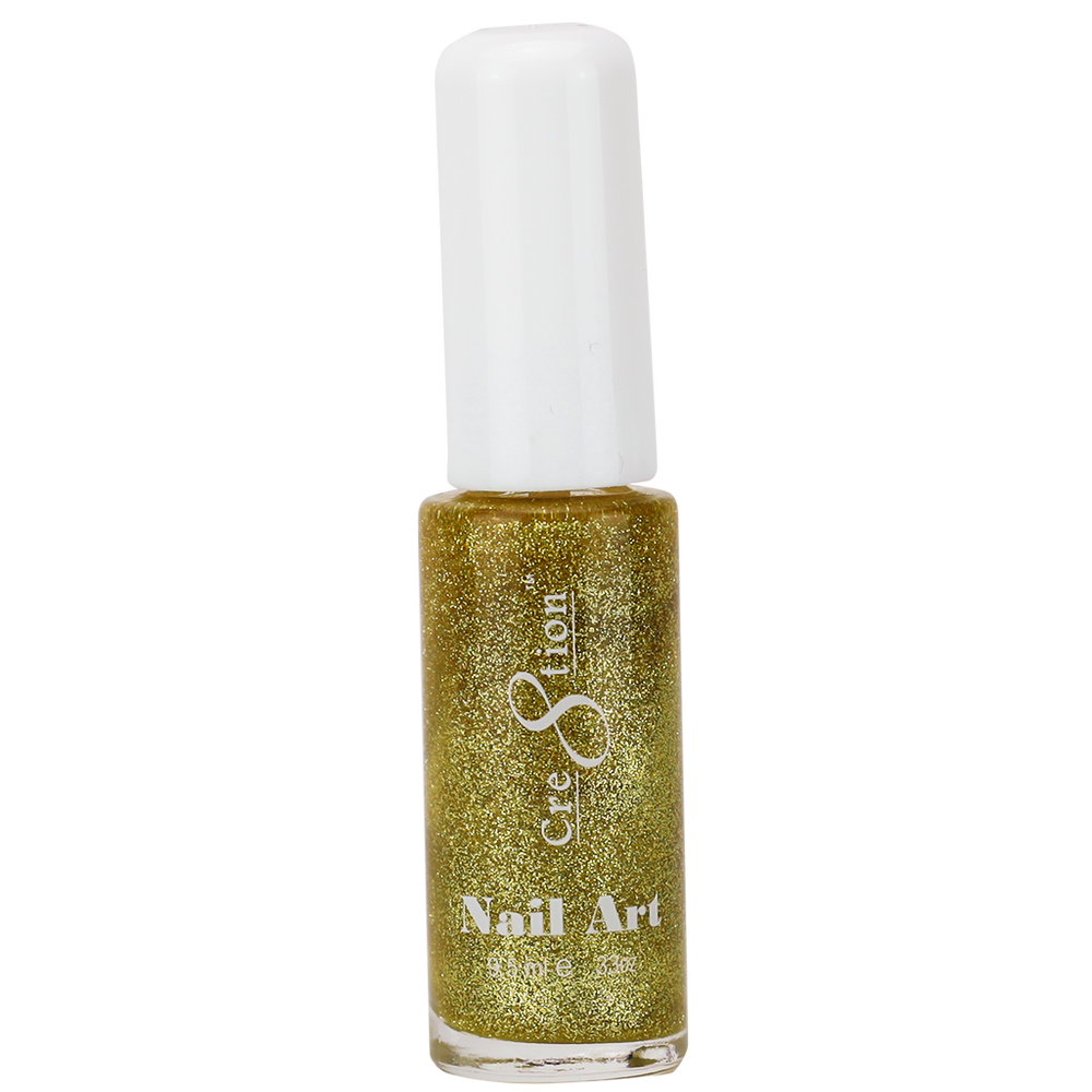Cre8tion Detailing Nail Art Lacquer, 04, Gold Glitter, 0.33oz, 1101-0728