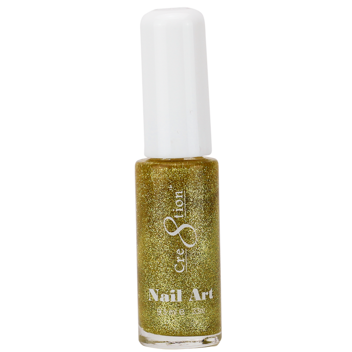 Cre8tion Detailing Nail Art Lacquer, 04, Gold Glitter, 0.33oz, 1101-0728