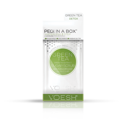 Voesh Pedi in a Box Waterless 3 Step, GREEN TEA DETOX, VPC108 GRT
